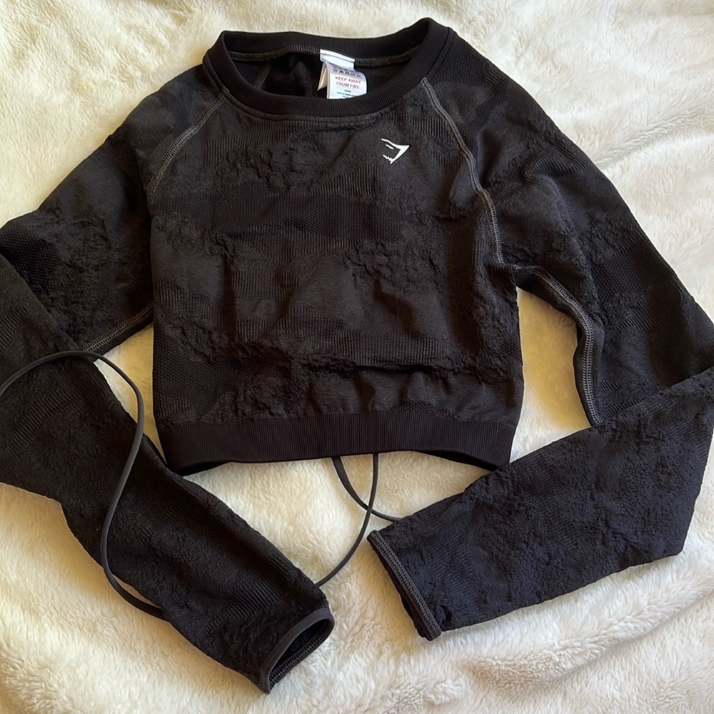 Gymshark adapt camo lace top